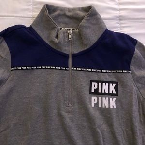 PINK Quarter Zipper Sweater